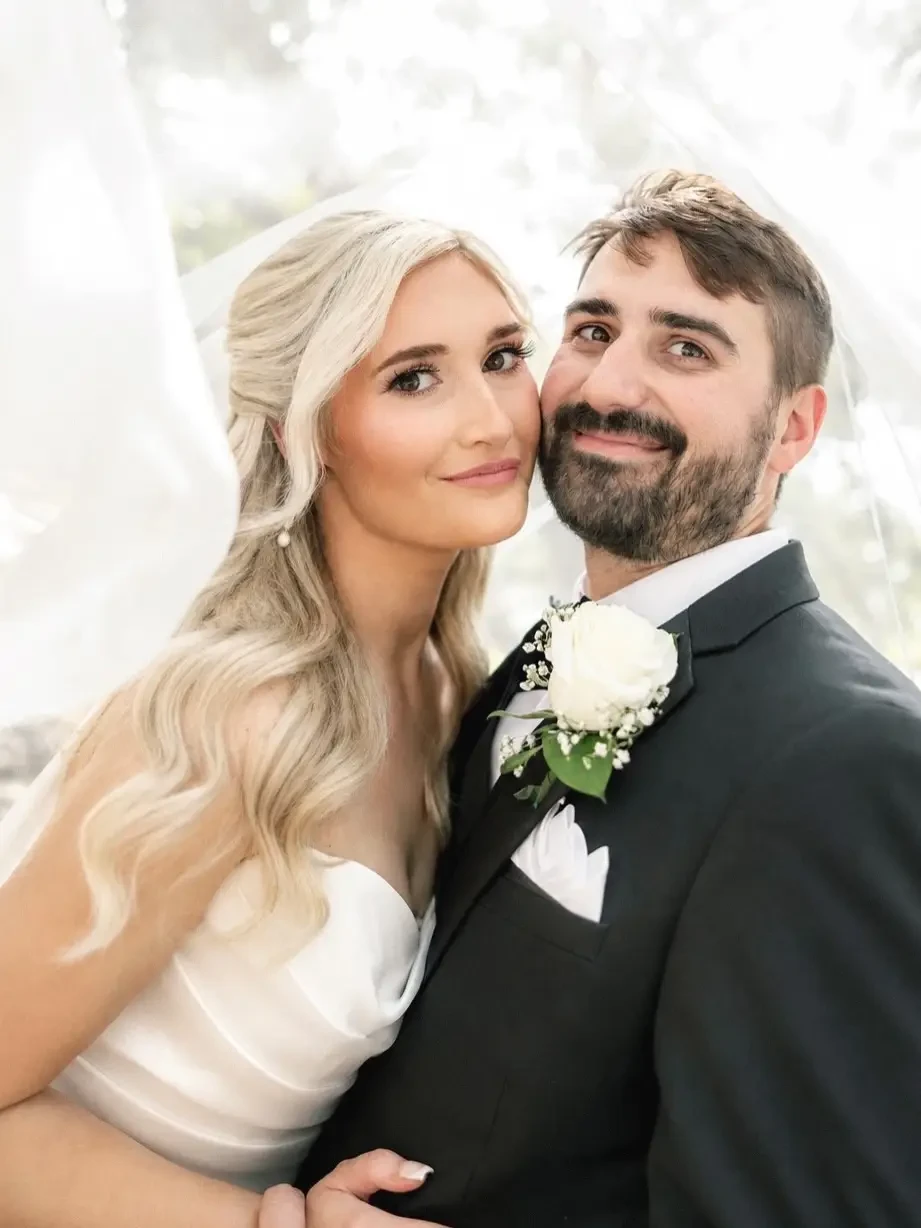 Real bride and groom