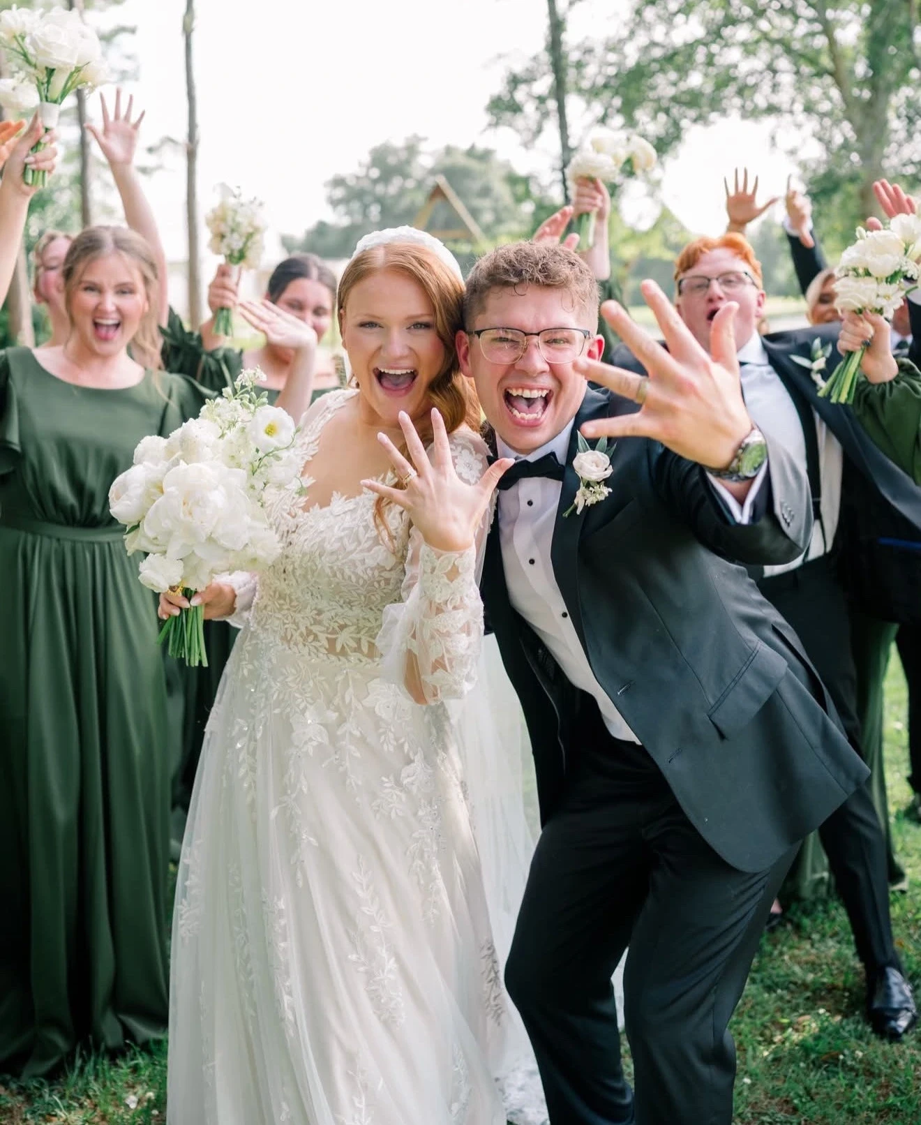 Real bride and groom